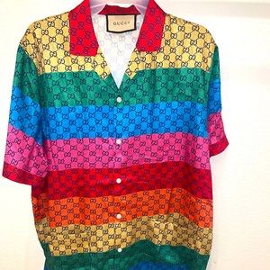 Gucci multicolor collection button up shirt